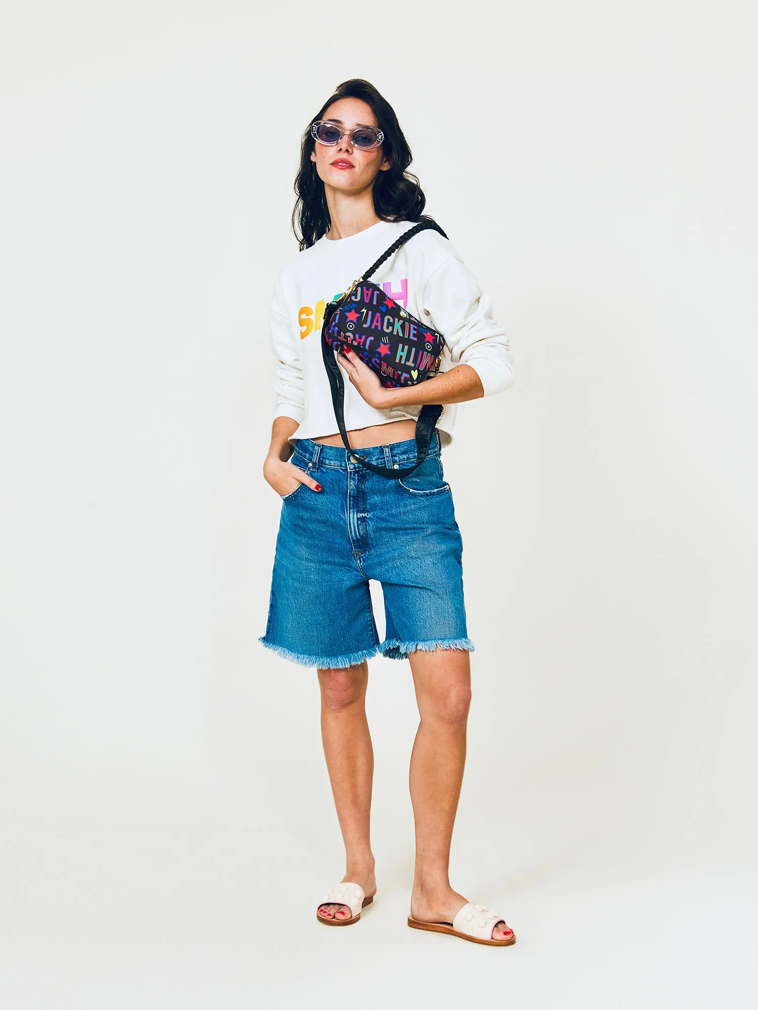 Distressed Denim Shorts