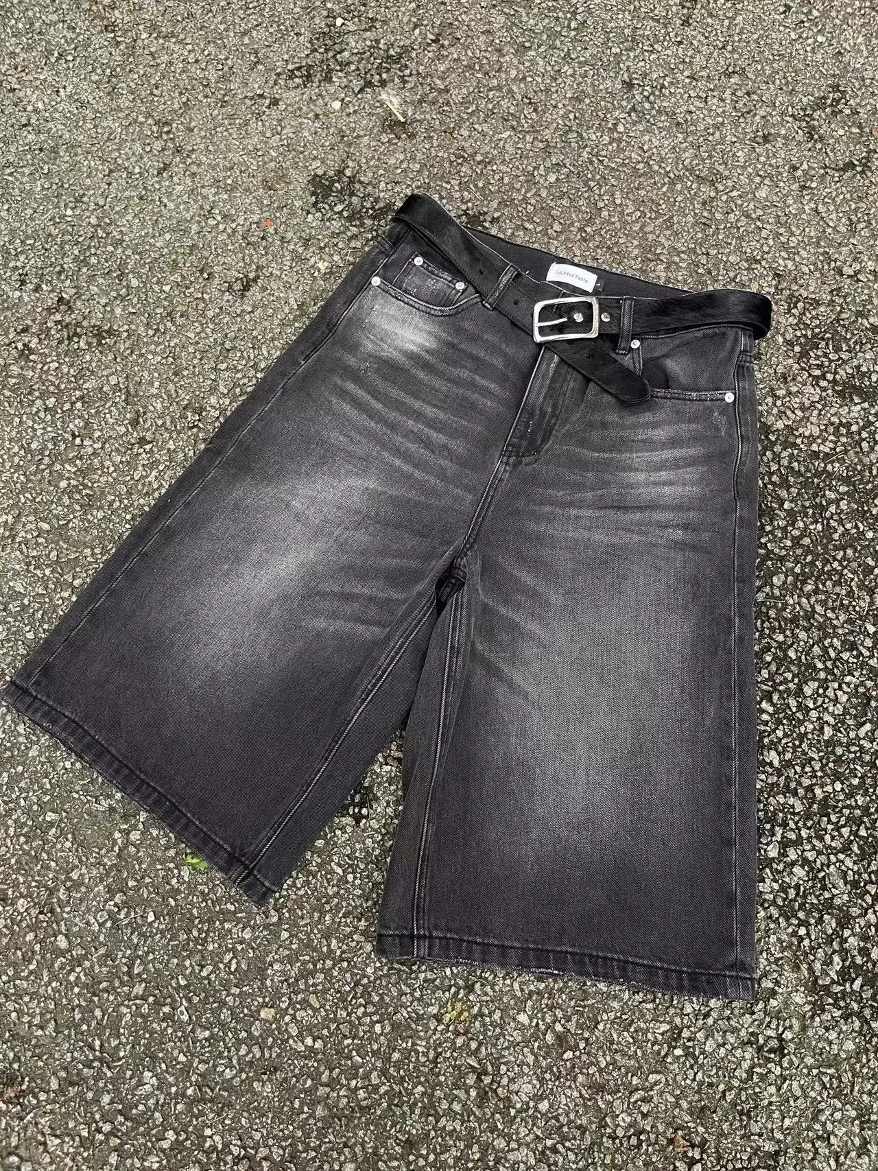 Distressed Denim Shorts