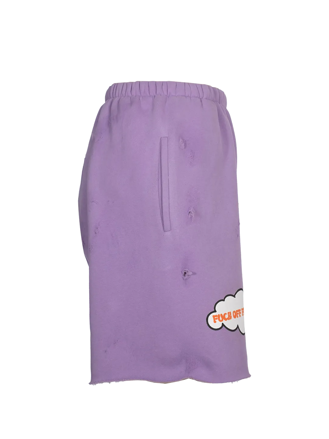 Distressed 'F*ck Off Friday' Jogging Shorts