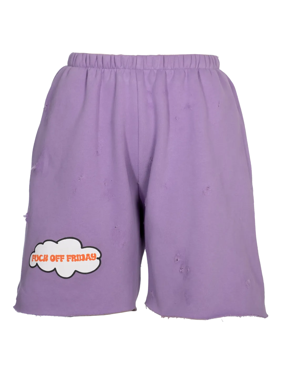 Distressed 'F*ck Off Friday' Jogging Shorts