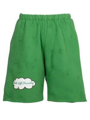 Distressed 'F*ck Off Thursday' Jogging Shorts