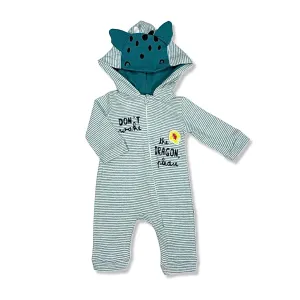 Don't Wake The Dragon - Baby Boy Romper With Hood