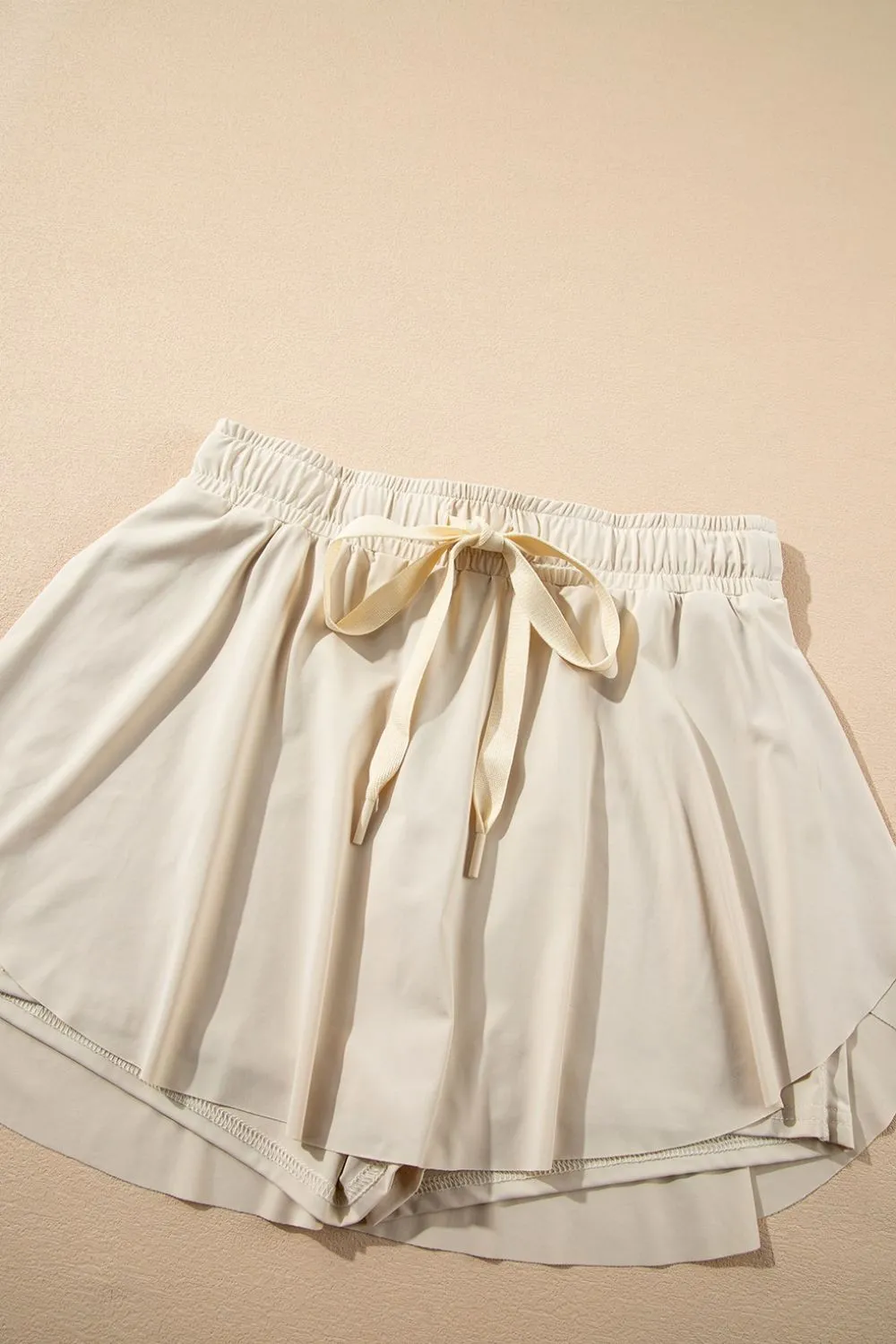 Drawstring High Waist Lined Active Skorts S-XL