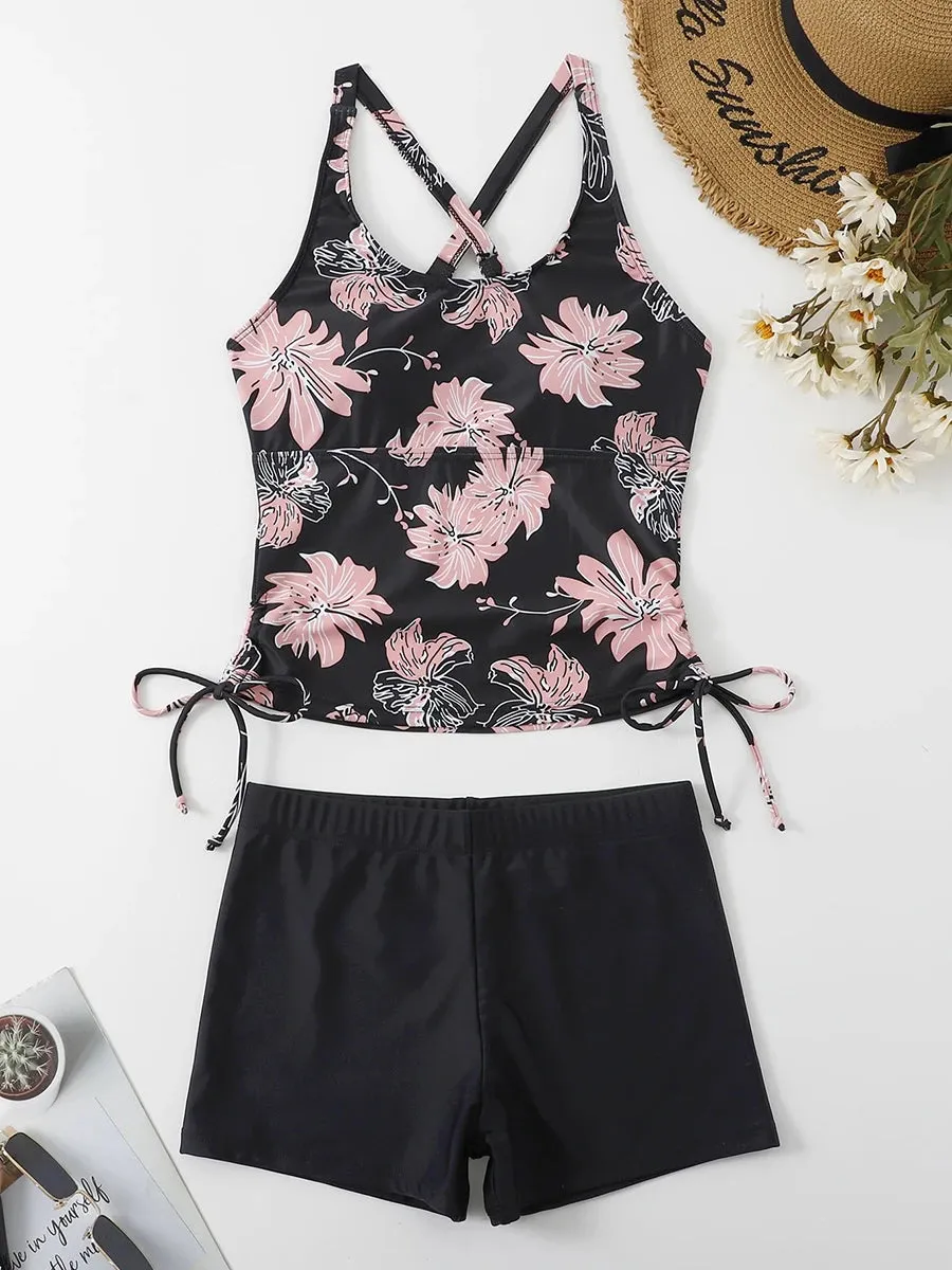 Drawstring Shorts Swimsuit