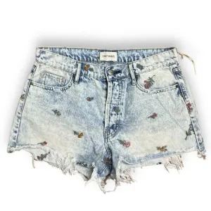 Driftwood Shorts Women’s Floral Denim Distressed Cutoff Embroidered High Rise