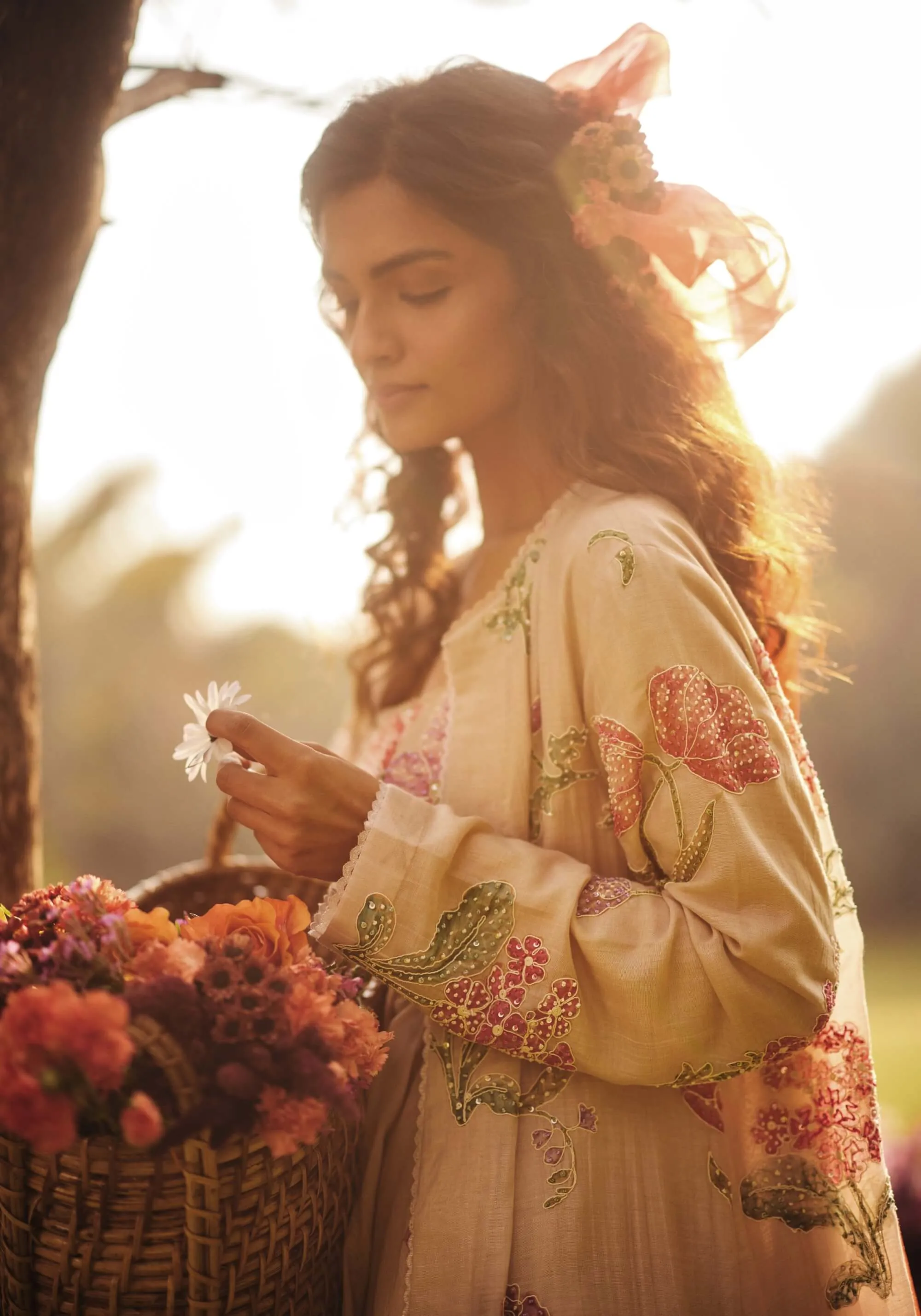 Dusty rose flora gathered maxi and jacket