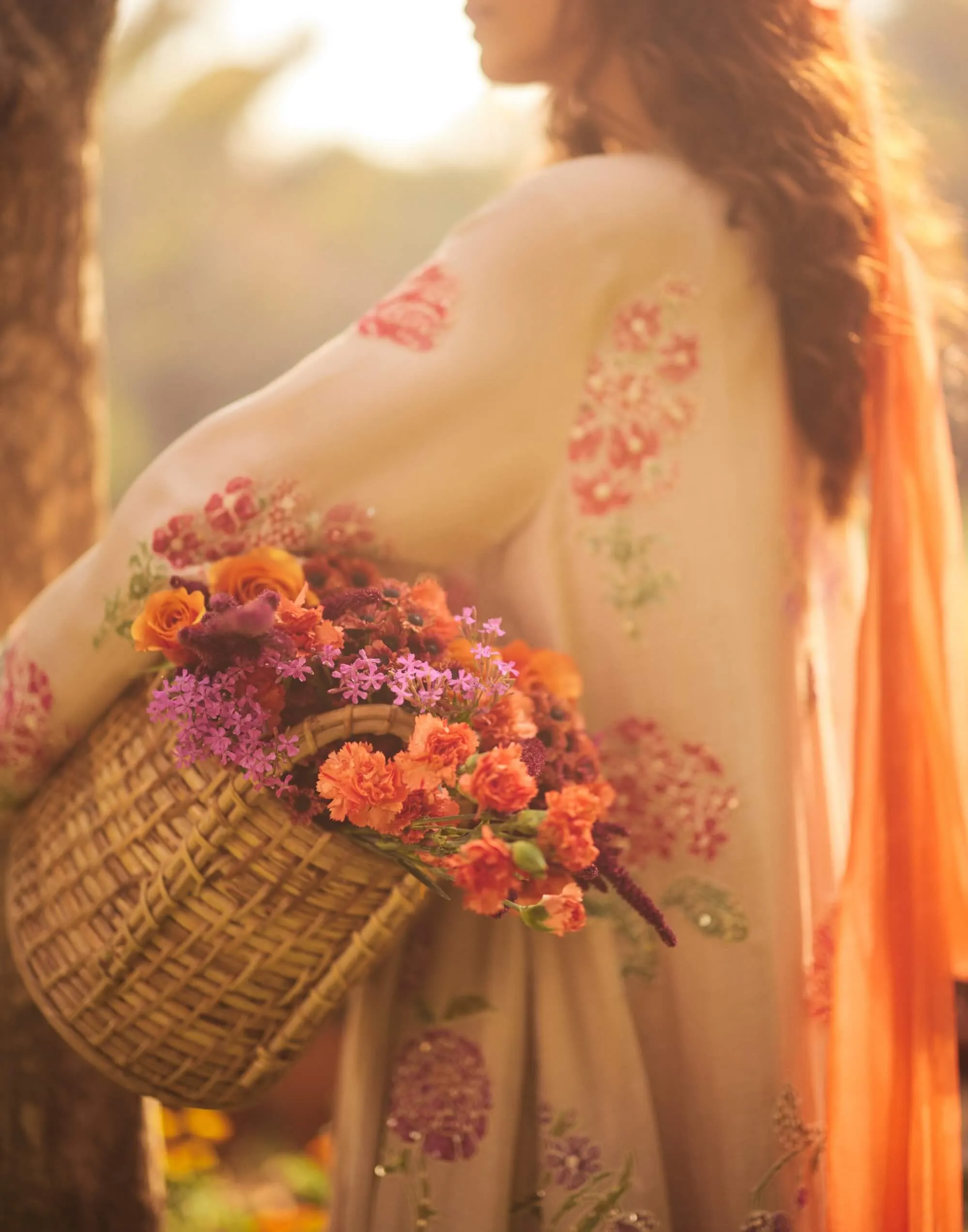Dusty rose flora gathered maxi and jacket