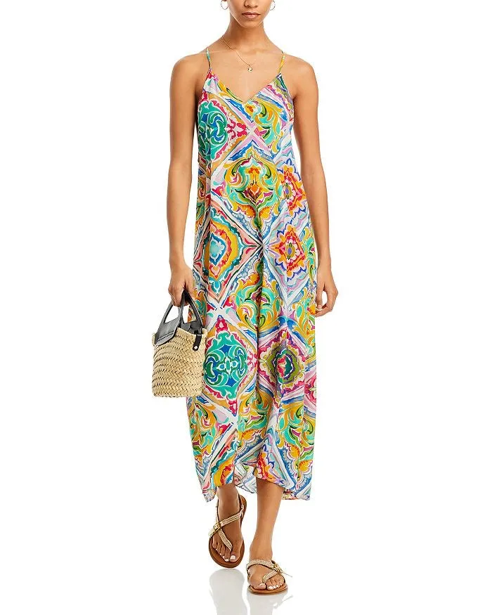 Echo Lisbon Silk Tile Print Dress