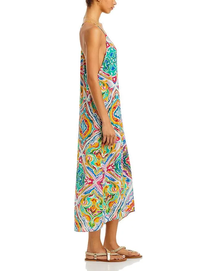 Echo Lisbon Silk Tile Print Dress