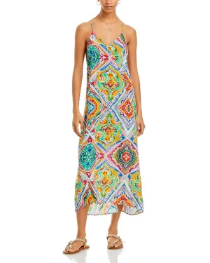 Echo Lisbon Silk Tile Print Dress