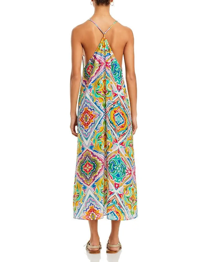 Echo Lisbon Silk Tile Print Dress
