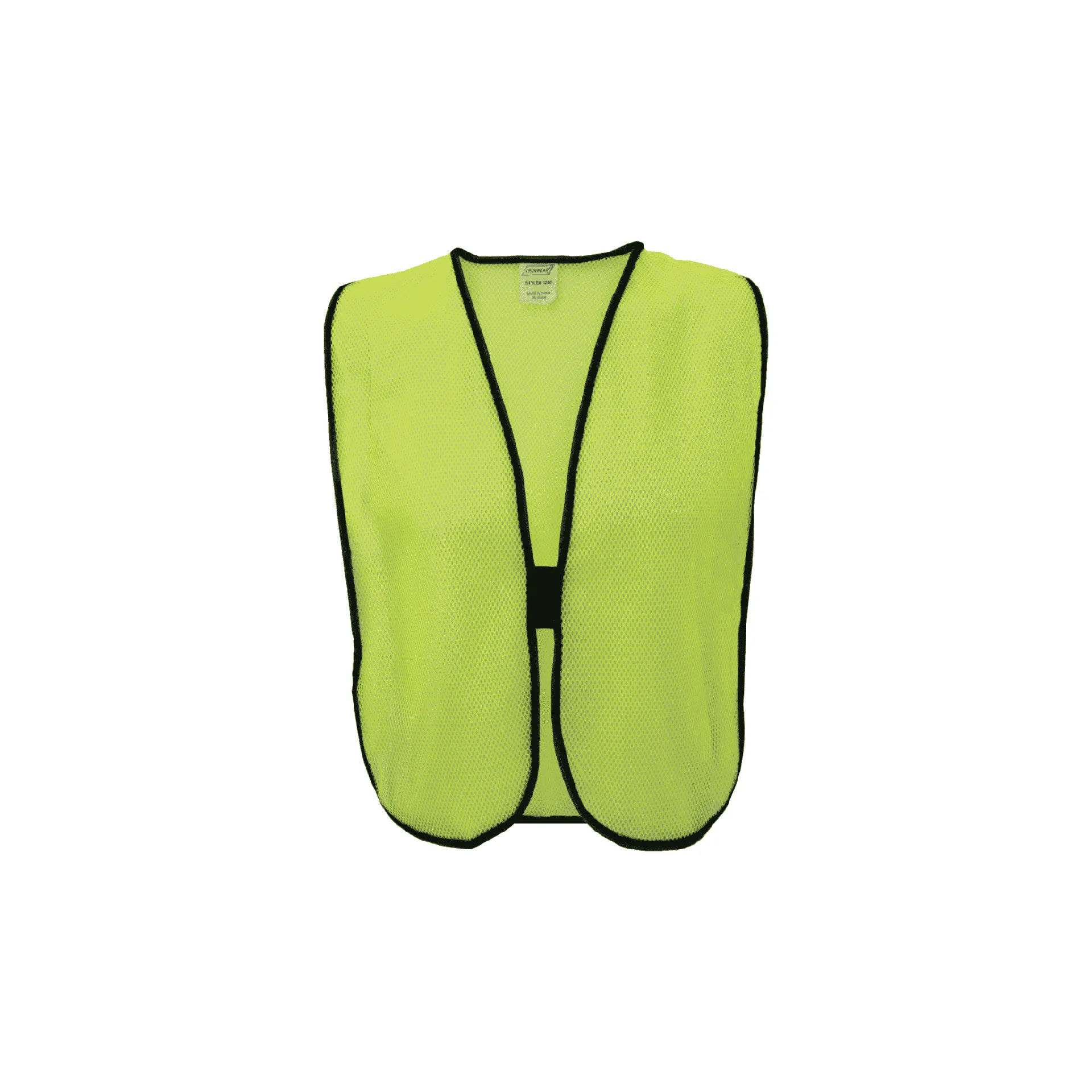 Economy Lime Safety Vest with Hook & Loop Closure (One Size)