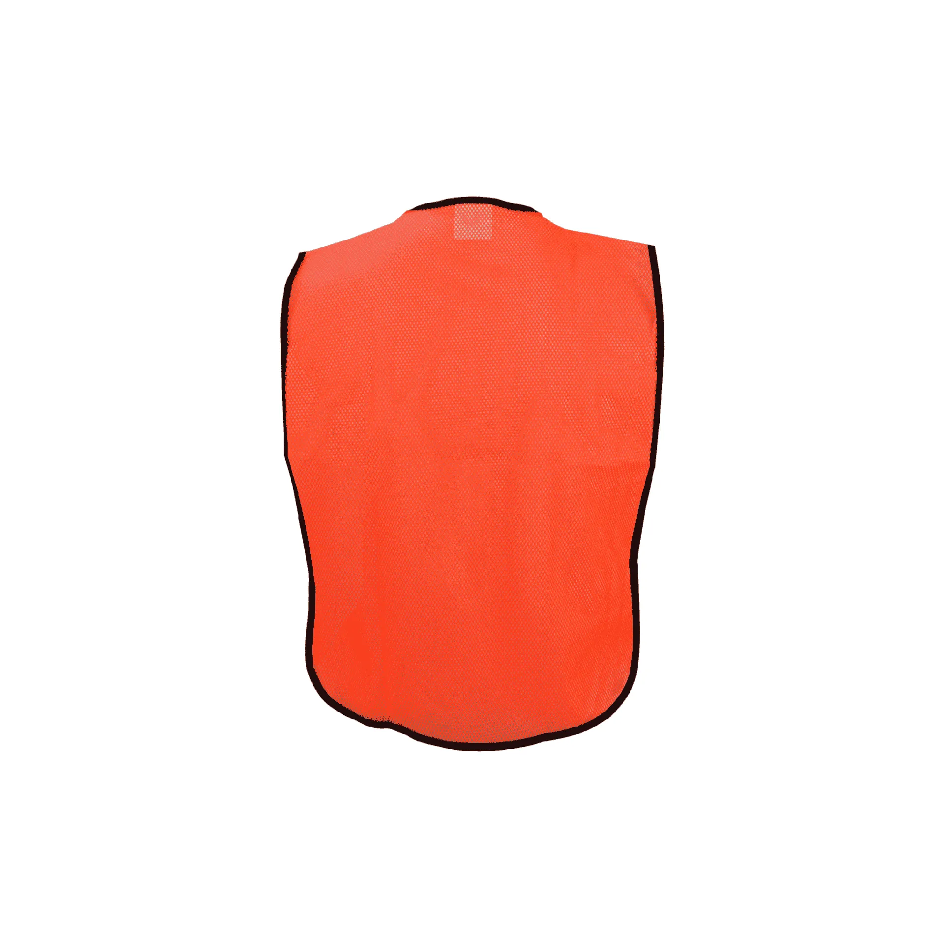 Economy Orange Safety Vest with Hook & Loop Closure (One Size)