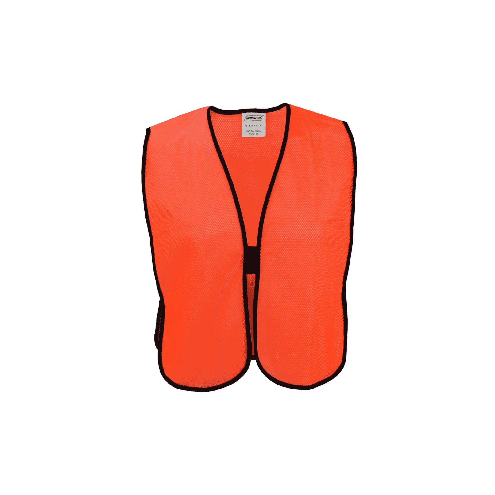 Economy Orange Safety Vest with Hook & Loop Closure (One Size)