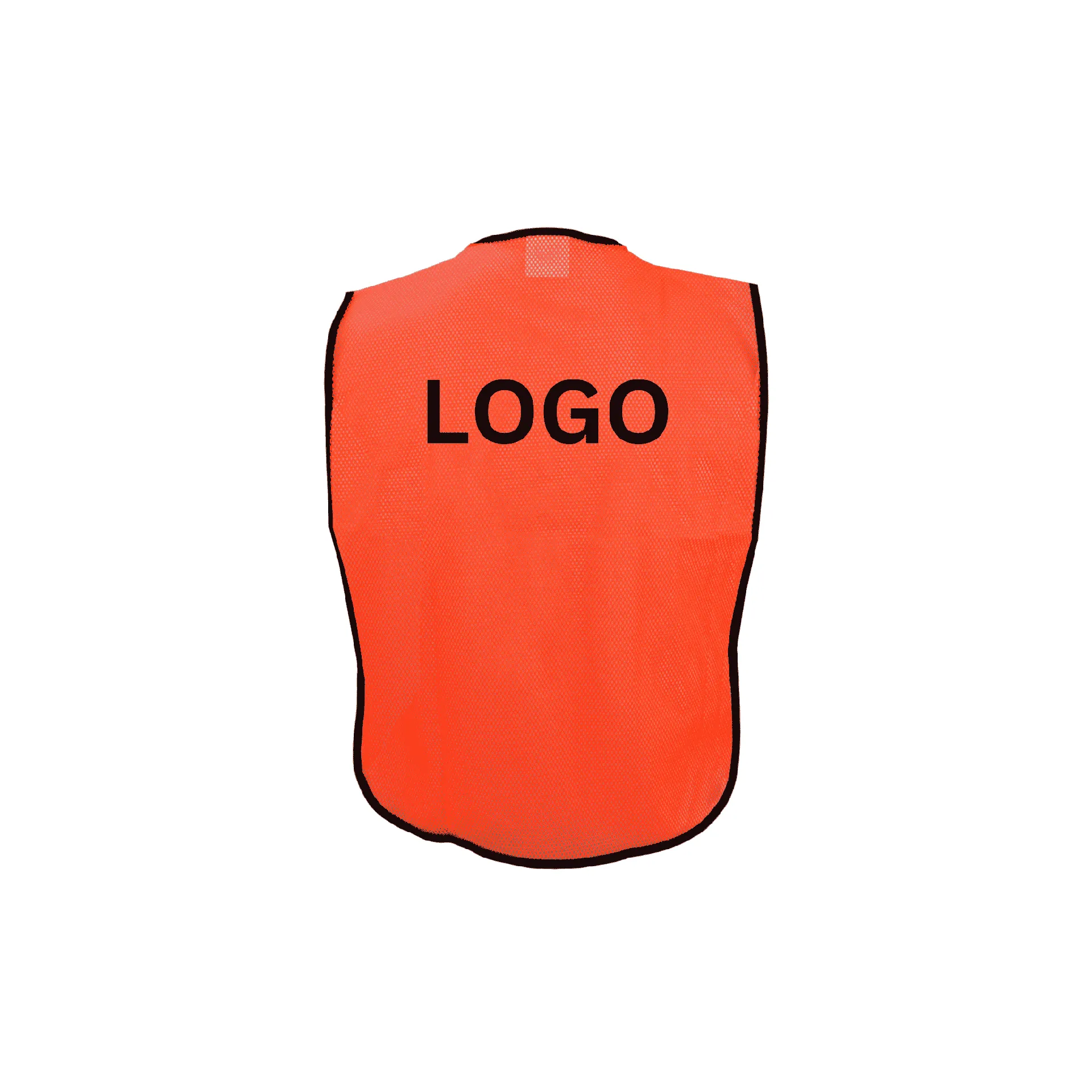 Economy Orange Safety Vest with Hook & Loop Closure (One Size)