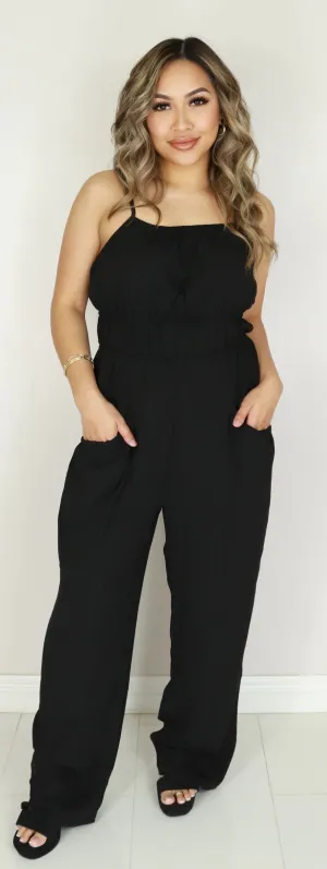 ELASTIC WAIST JUMPSUIT