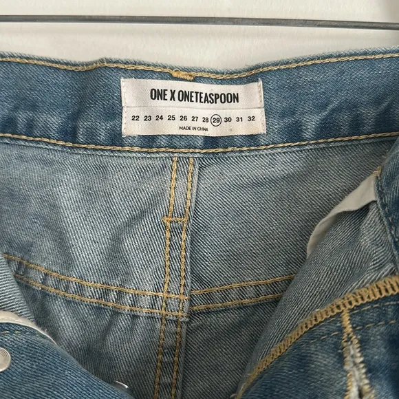 EUC One x One Teaspoon Heavily Distressed High Waisted Shorts size 29