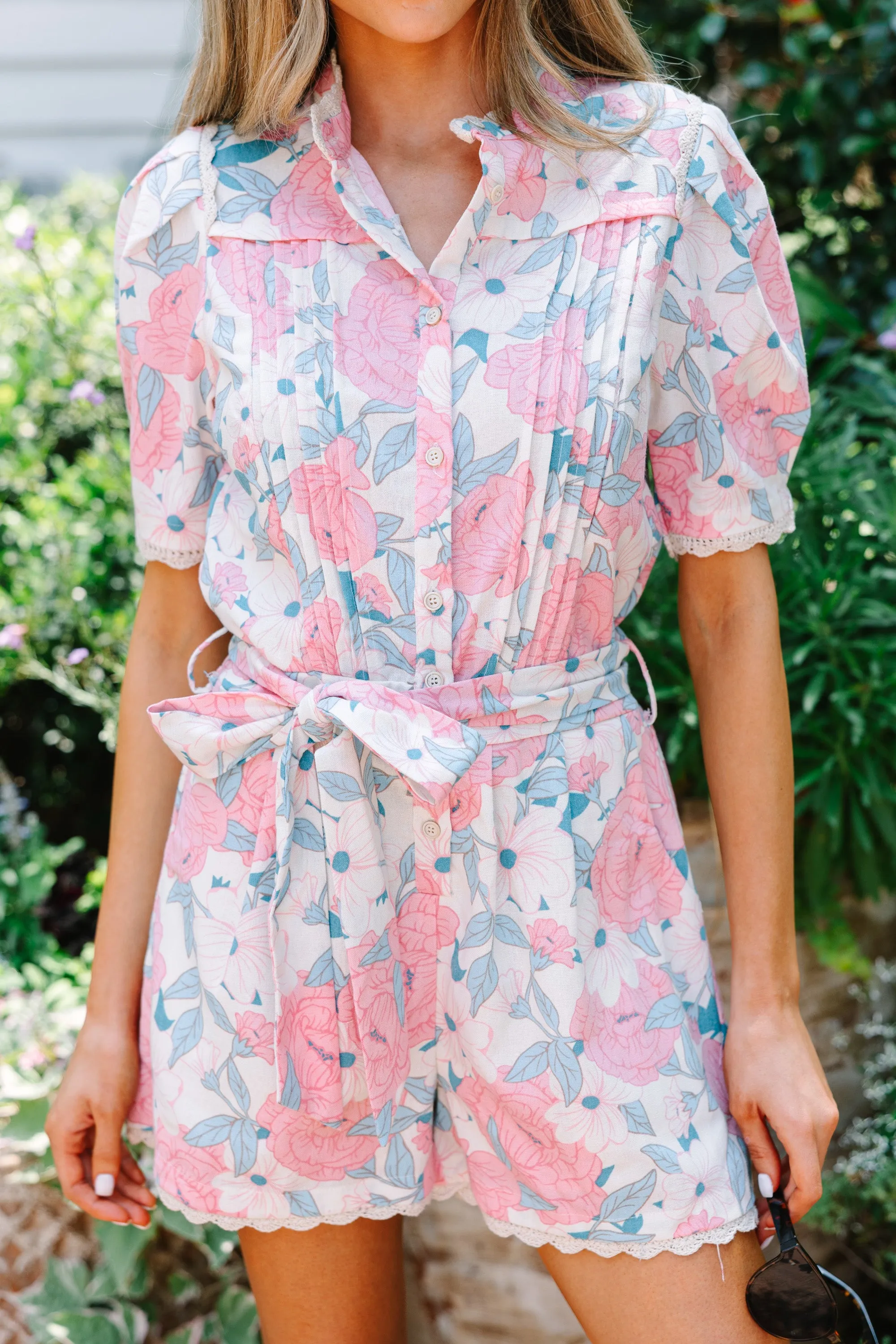 Fate: Just So Sweet Pink Floral Romper