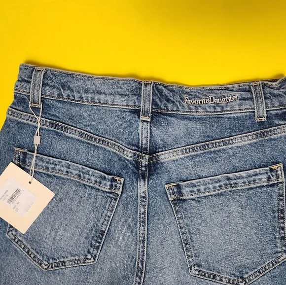 Favorite Daughter the Jordie Super High Waist Cutoff Denim Shorts in Lucerne 27