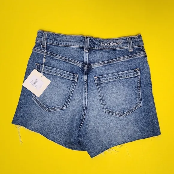 Favorite Daughter the Jordie Super High Waist Cutoff Denim Shorts in Lucerne 27