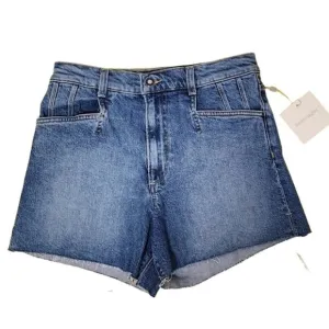 Favorite Daughter the Jordie Super High Waist Cutoff Denim Shorts in Lucerne 27