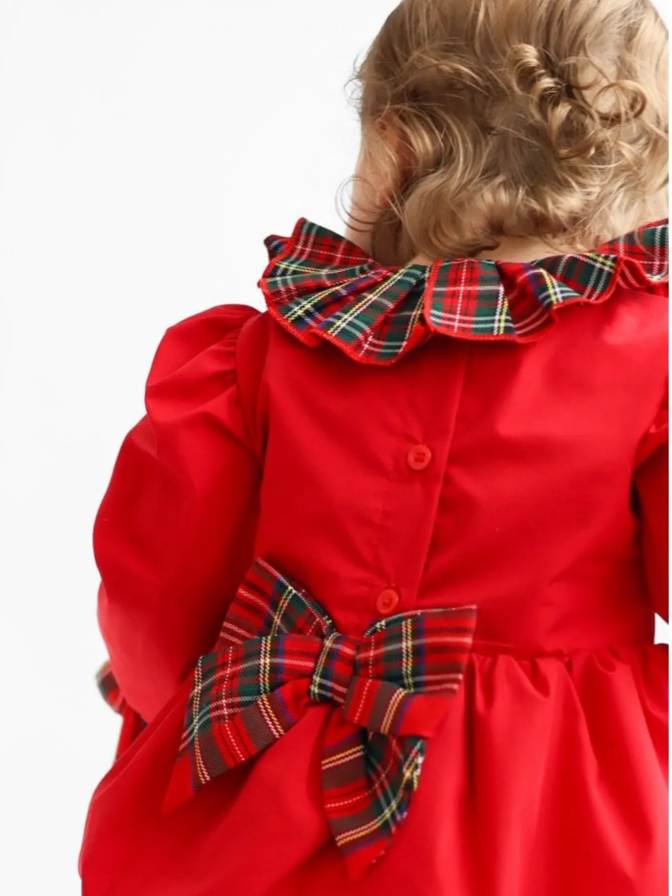 Festive Girls Red Romper With Matching Socks