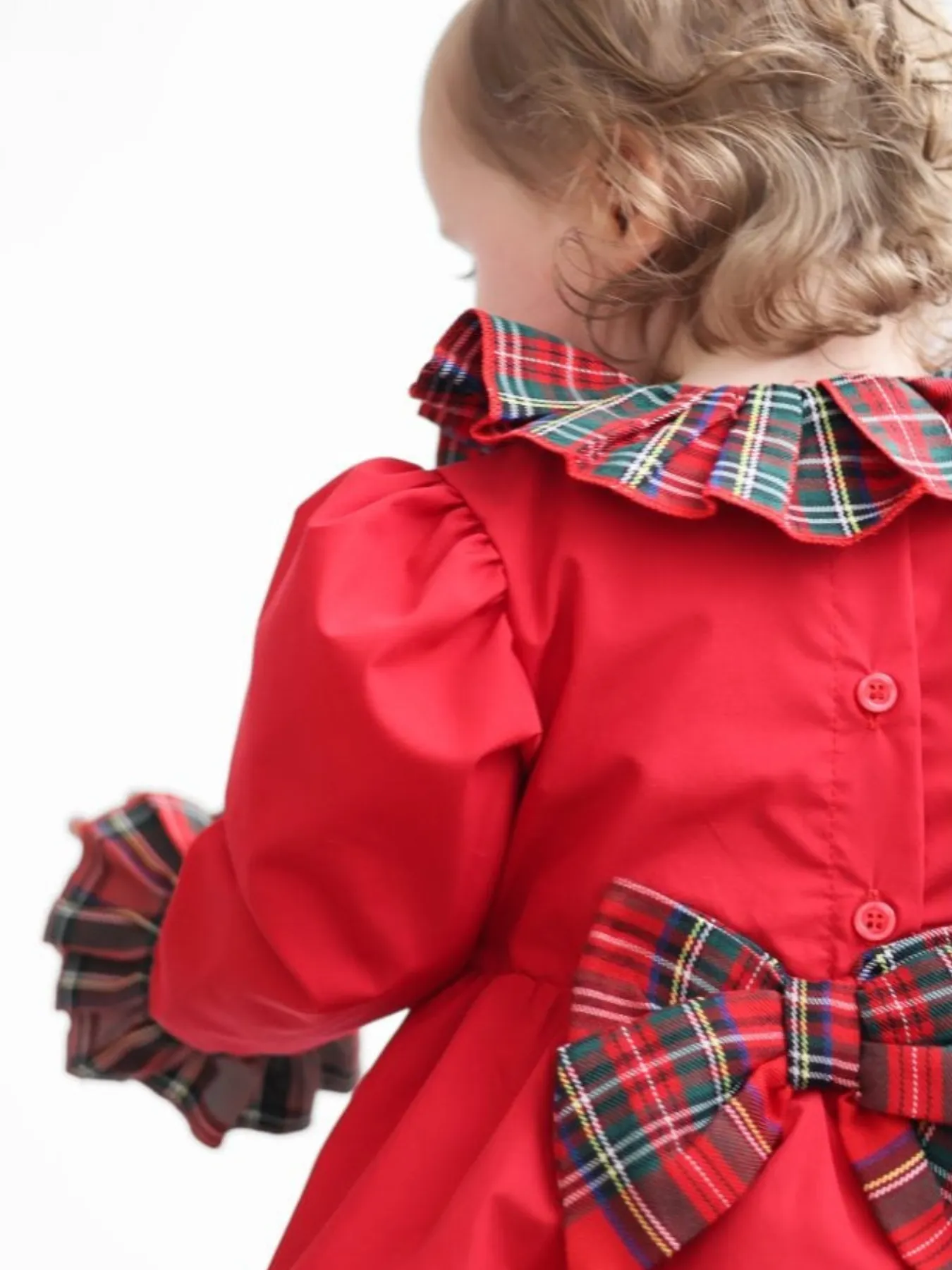 Festive Girls Red Romper With Matching Socks
