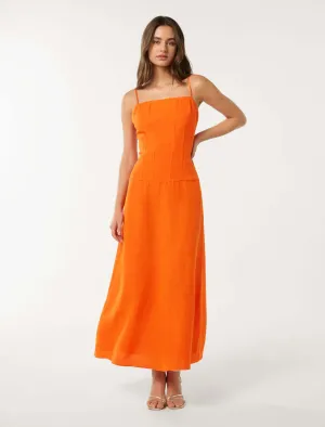 Flora Drop Waist Maxi Dress