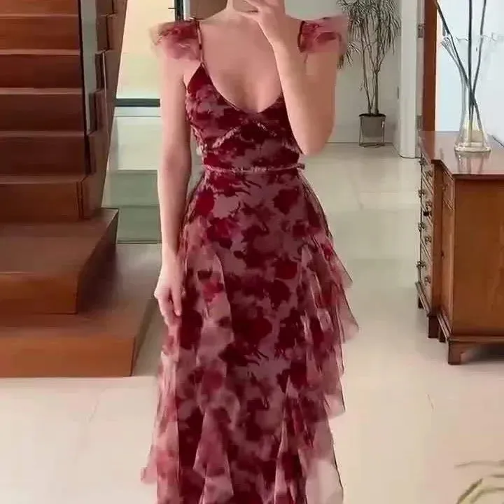 Flora | Floral Ruffle Detail Dress
