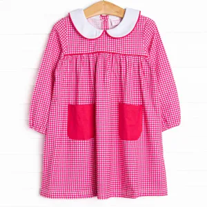 Flora Fuchsia Pocket Dress, Pink