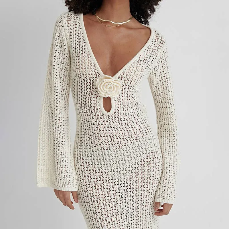 Flora Knit Cover Up Dress