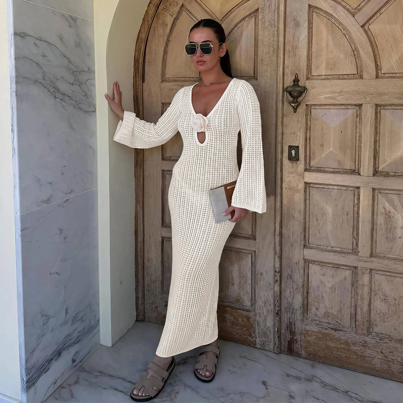 Flora Knit Cover Up Dress