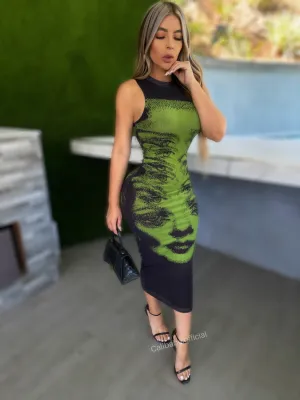 Flora Midi Dress (Green)