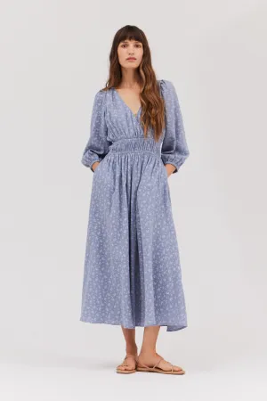 Flora Printed Gauze Midi Dress