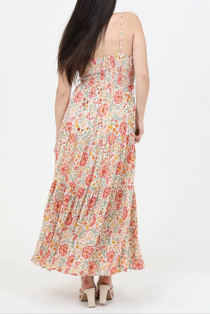 Flora Smocked Bodice Maxi Dress