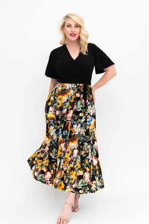 Flora SPLIT Wrap Dress - Last Sizes