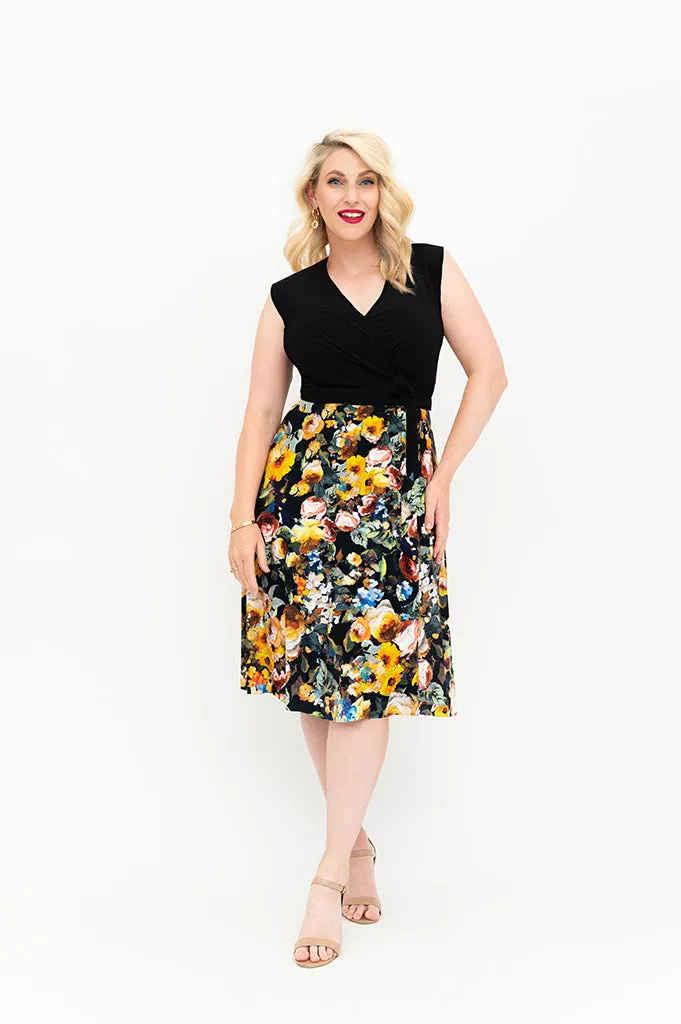 Flora SPLIT Wrap Dress - Last Sizes