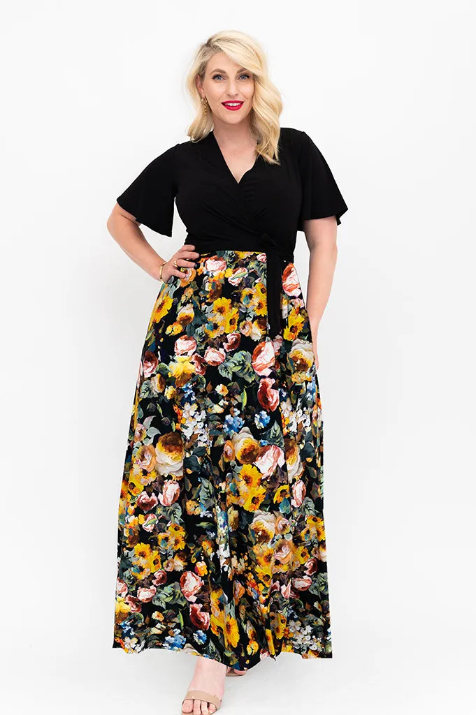 Flora SPLIT Wrap Dress - Last Sizes