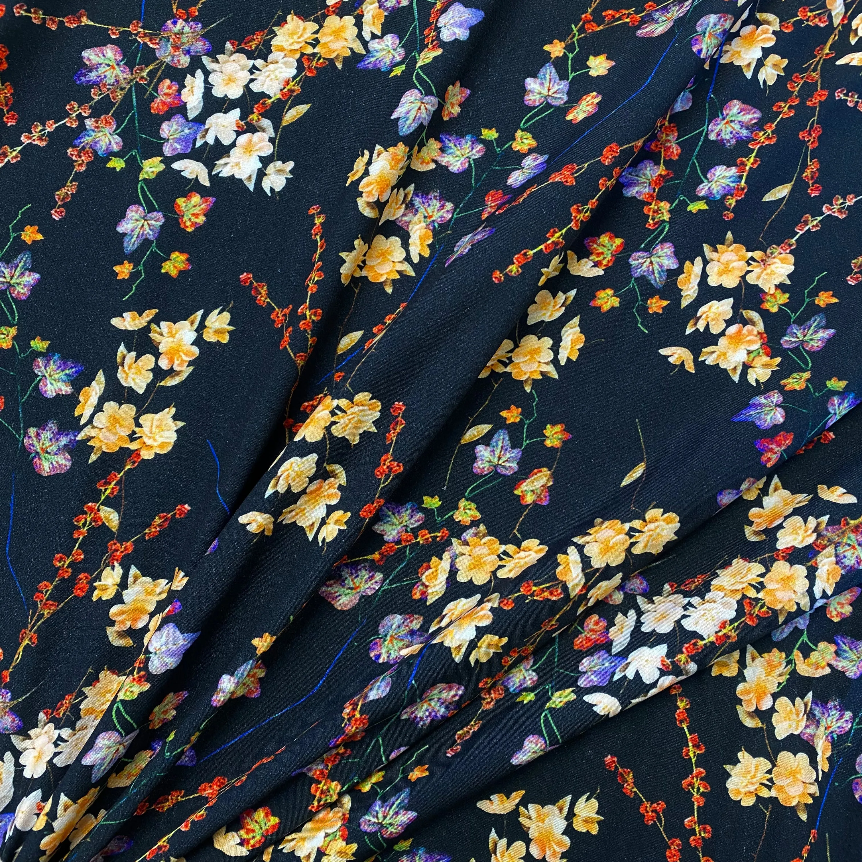 Flora Viscose : Midnight