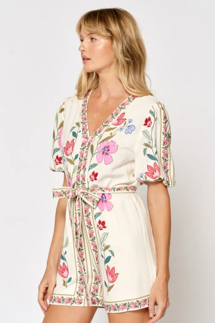 Floral Print Romper