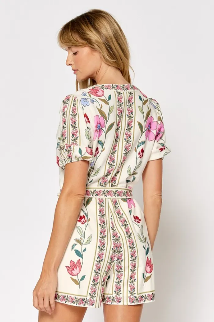 Floral Print Romper