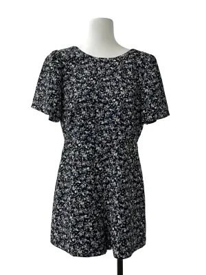 Floral Round Neck Romper