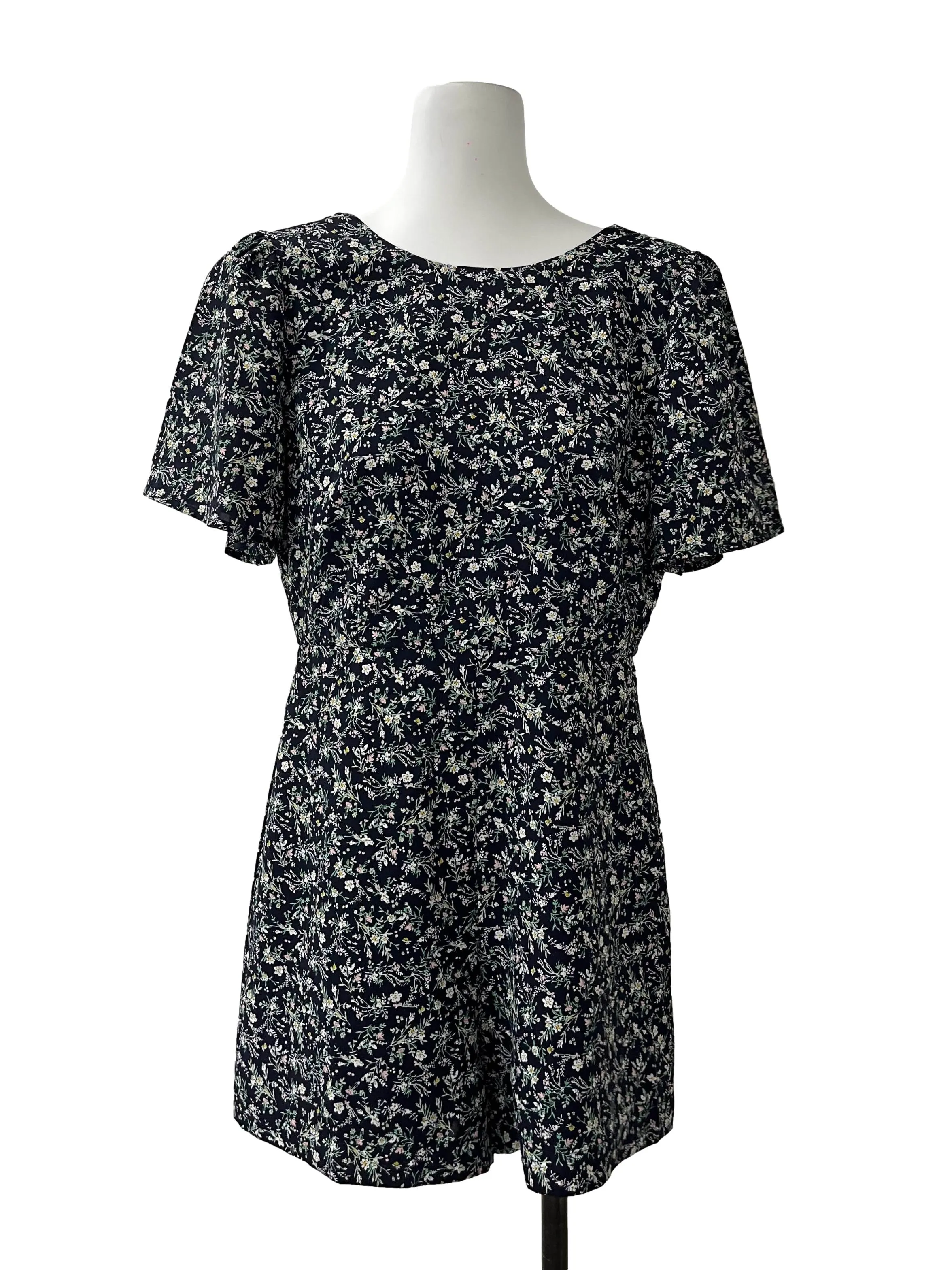 Floral Round Neck Romper