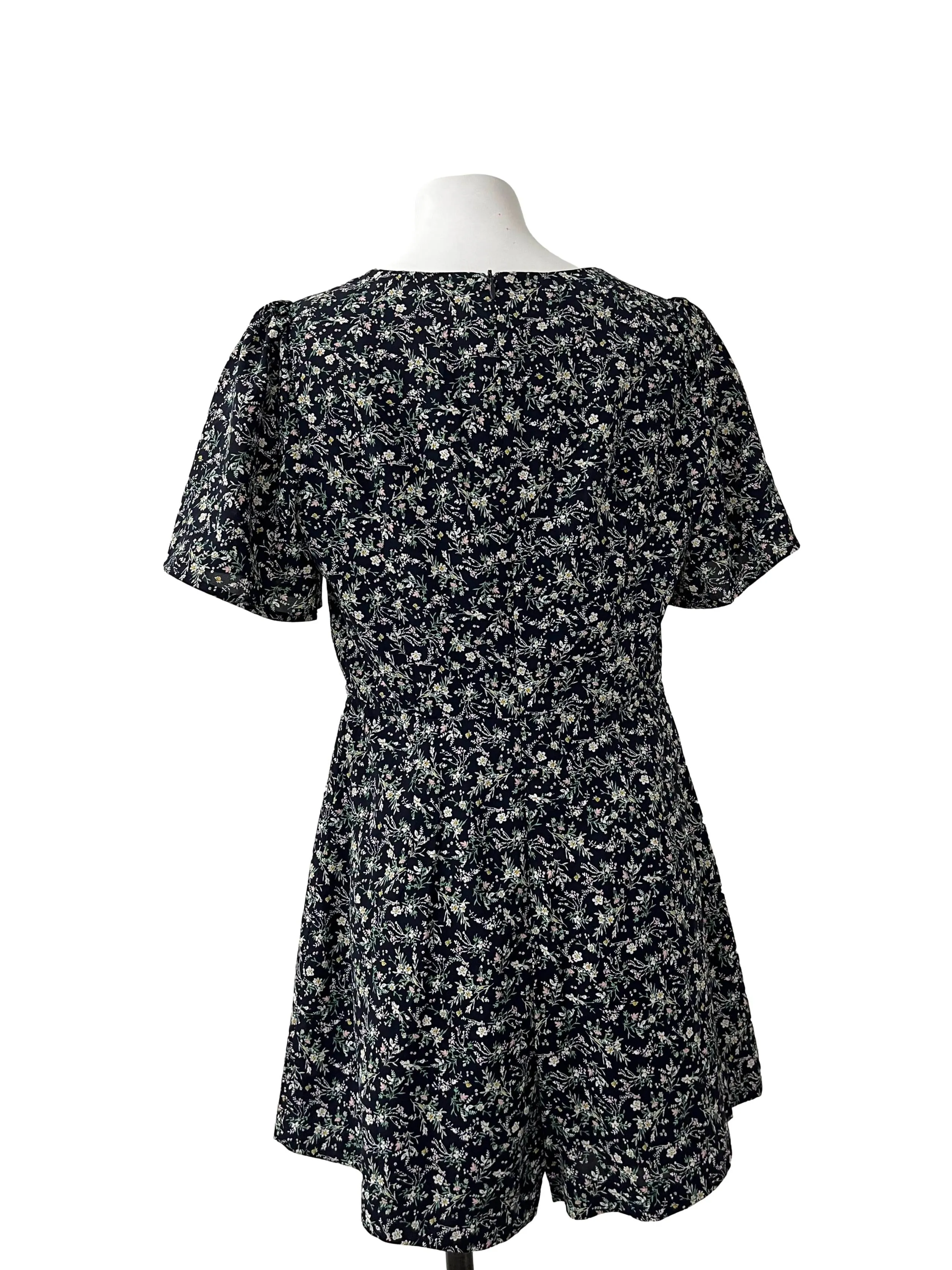 Floral Round Neck Romper