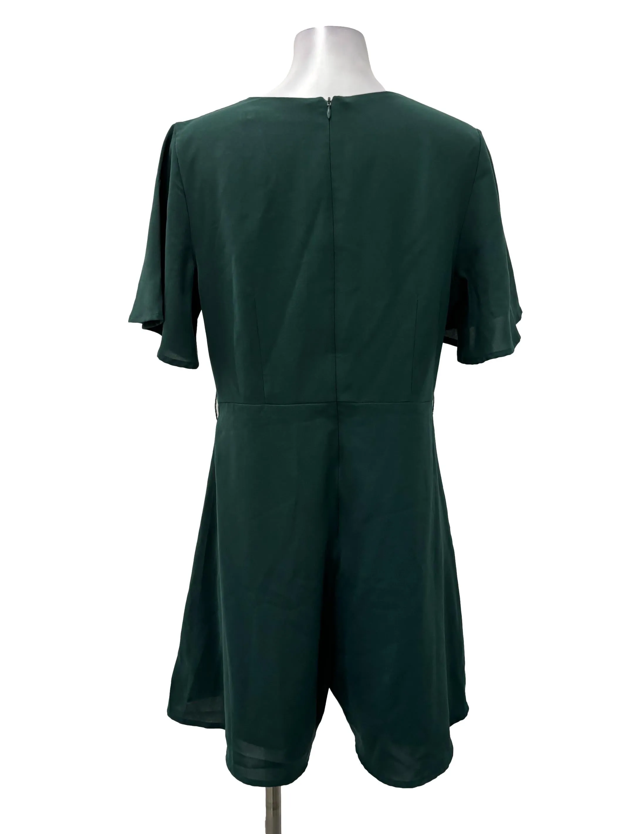 Forest Green V-Neck Romper