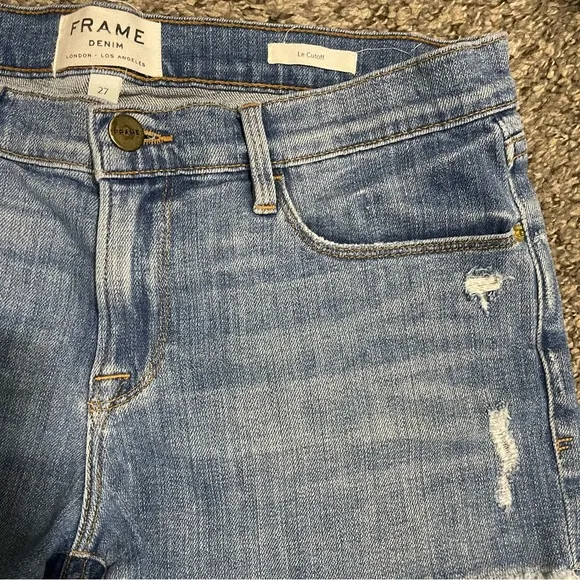 Frame Denim Le Cutoff Shorts In Russell Cave 27