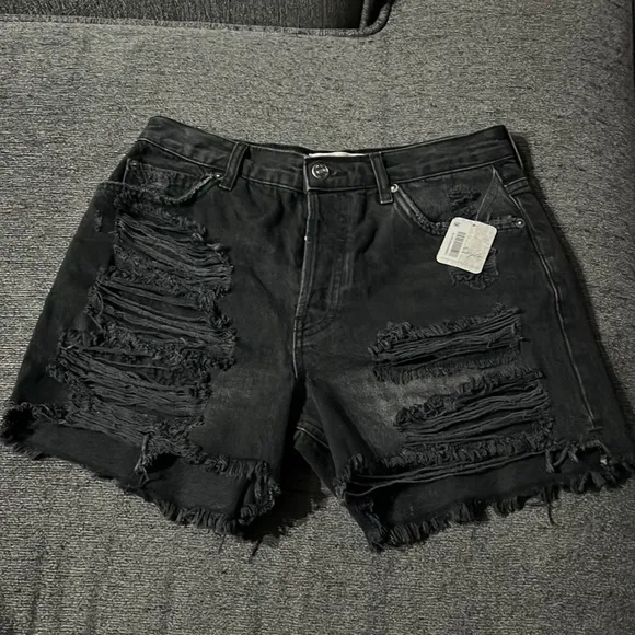 FREE People Maggie Mid Rise Denim Shorts In Montero