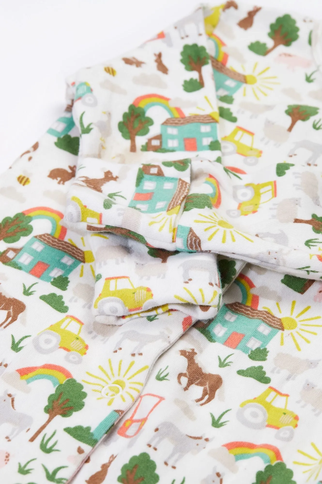 Frugi Lovely Babygrow Farm Life 500078S5swli