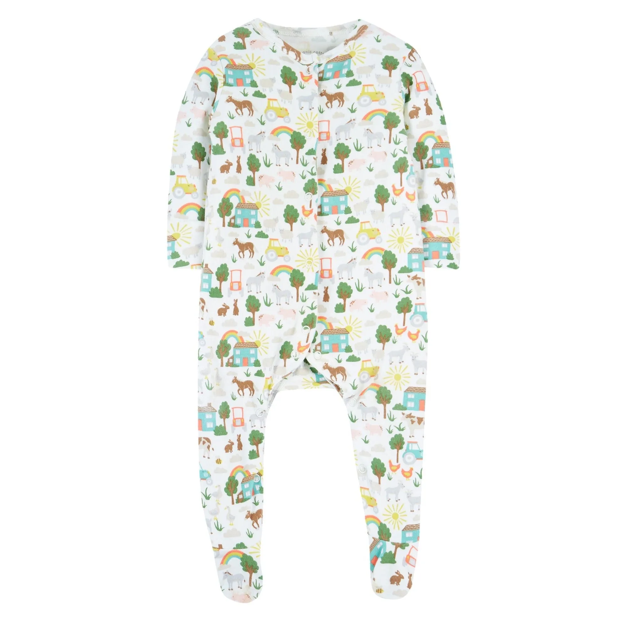 Frugi Lovely Babygrow Farm Life 500078S5swli