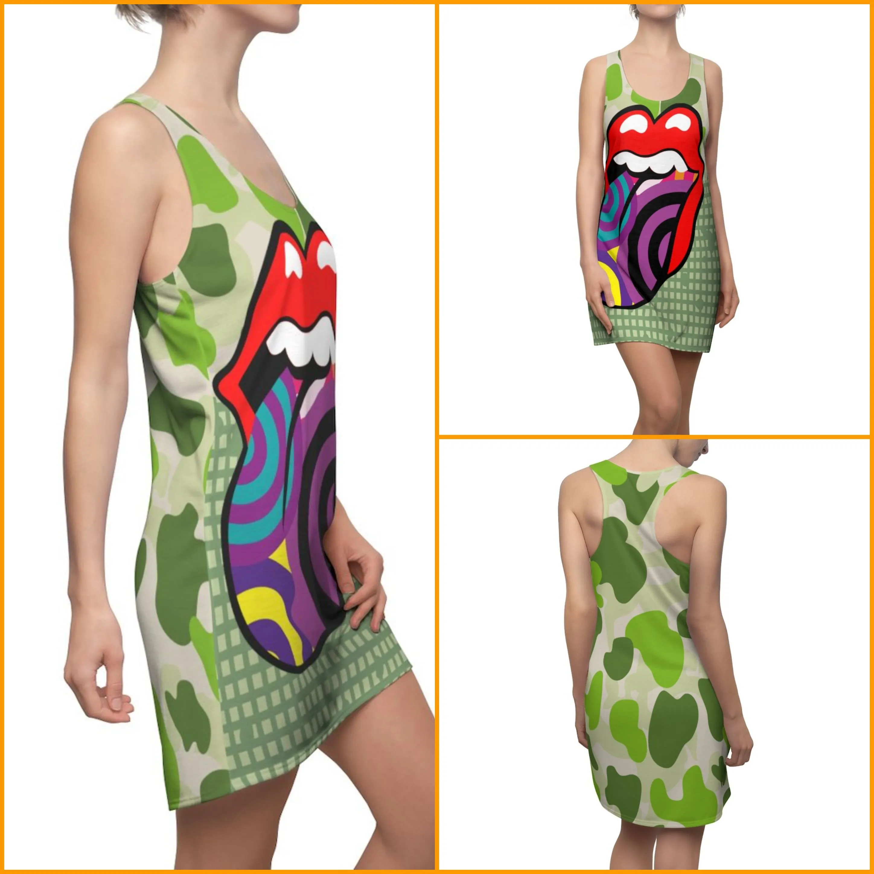 Funhouse Swirl Racerback Dress